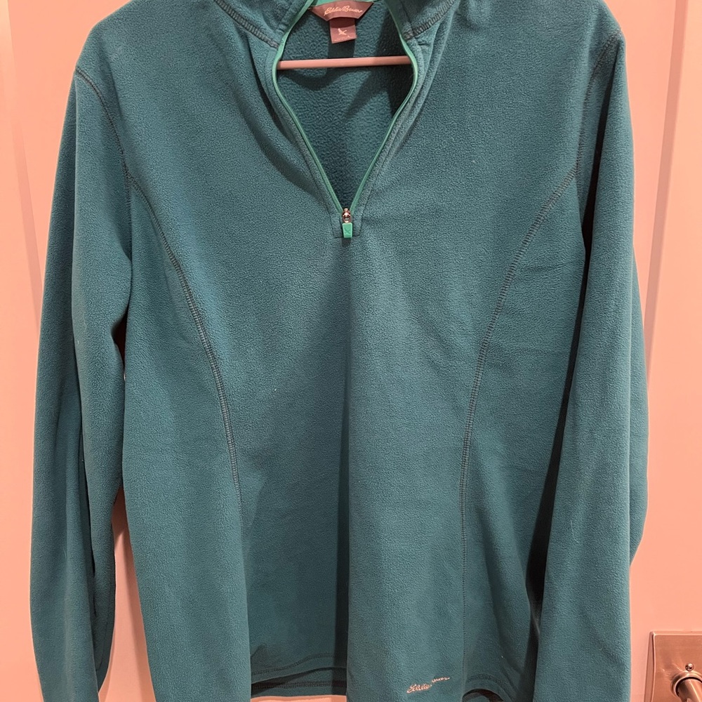 Eddie Bauer teal quarter zip